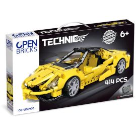 Open Bricks Sports Car Yellow