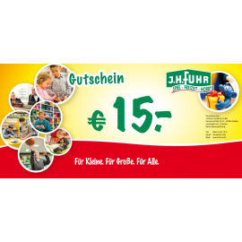 15€ Geschenkgutschein für unser Geschäft Fuhr Gießen