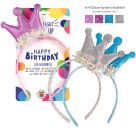 BIRTHDAY FUN LED-Haarreifen mit Krone, sortiert (1 Stück)