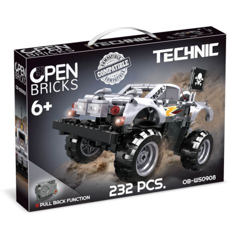 Open Bricks Monster Truck Silver