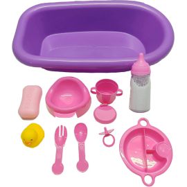 Amia Puppen-Badewanne mit Zubehör-Set