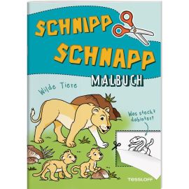 Schnipp Schnapp Malbuch. Wilde Tiere. Was steckt dahinter?