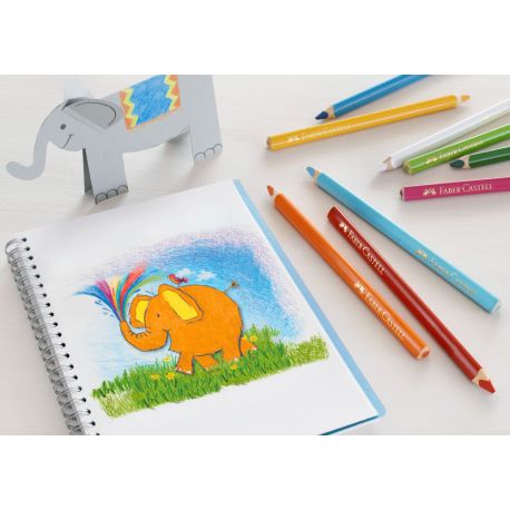 Faber-Castell Buntst. dreikant Jumbo 5.4mm 12er Karton Faber-Castell