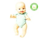 Puppen-Body mit Rüschen aus 100 % Bio-Baumwolle, mint, Gr. 28-35cm