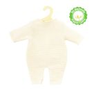 Puppen-Strickstrampler aus 100 % Bio-Baumwolle, ecru, Gr. 28-35 cm