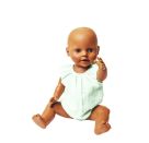 Puppen-Body mit Rüschen aus 100 % Bio-Baumwolle, mint, Gr. 35-45 cm
