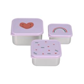 Snackbox Stainless Steel 3 pcs Happy Rascals