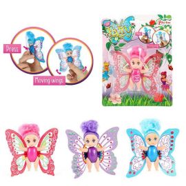 TOITOYS FAIRIES Fee Baby mit beweglichen Flügeln, 3-fach sortiert