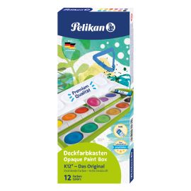 Pelikan Farbkasten K12® Grün inkl. Deckweiß, 12 Farben