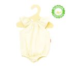 Puppen-Body mit Rüschen aus 100 % Bio-Baumwolle, ecru, Gr. 28-35 cm