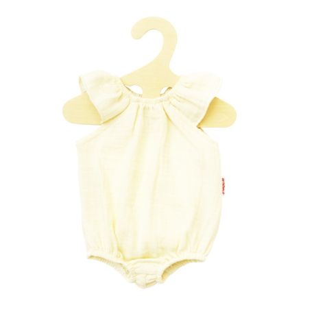 Puppen-Body mit Rüschen aus 100 % Bio-Baumwolle, ecru, Gr. 35-45 cm
