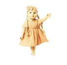 Puppenkleid aus 100 % Bio-Baumwolle mit Rüschen und Haarband, karamell, 2-teilig, Gr. 35-45 cm