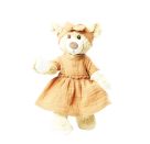 Puppenkleid aus 100 % Bio-Baumwolle mit Rüschen und Haarband, karamell, 2-teilig, Gr. 35-45 cm