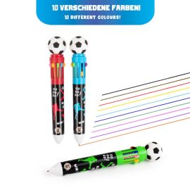 TAKE ACTION FB Fußball Mehrfarbkuli 10-farbig, sortiert (1 Stück)