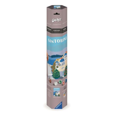 Ravensburger CreArt - Malen nach Zahlen 23906 - Farbenfrohes Santorini - ab 12 Jahren - Malen auf Leinwand