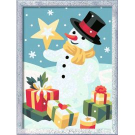 Ravensburger CreArt 23956 - Bezaubernder Schneemann - Malen nach Zahlen Winter für Kinder ab 9 Jahre