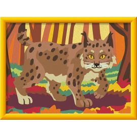 Ravensburger CreArt 23958 - Luchs im Herbstwald - Malen nach Zahlen für Kinder ab 9 Jahre
