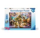 Ravensburger 12000863 Puzzle Dinos im Kinderzimmer 100 Teile XXL