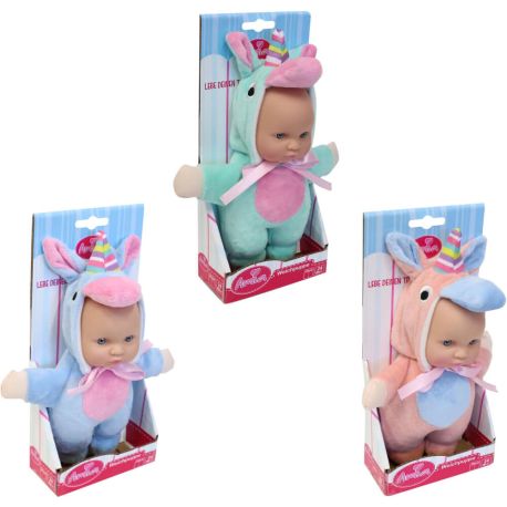 Amia Weichpuppe mit Einhornmütze, 20 cm