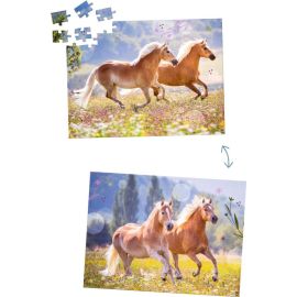 Lentikular-Puzzle - Pferdefreunde (100 Teile)