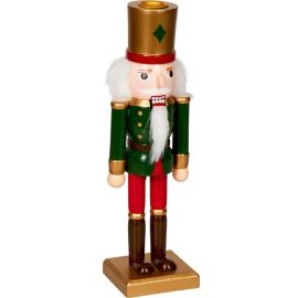Kerzenhalter Nussknacker - Festliche Weihnachten, sort.