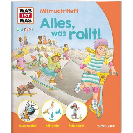 WAS IST WAS Junior Mitmach-Heft Alles, was rollt!