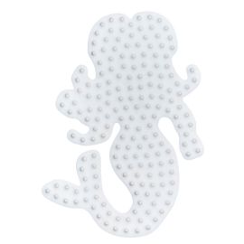 Hama® Bügelperlen midi Stiftplatte Motiv Meerjungfrau weiß.