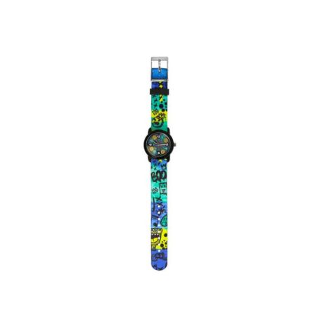 Ki.Uhr Textil Graffitti blau grün (4)