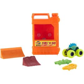 Hot Wheels Monster Trucks Stunt N  Go Fossil Fuel Playset (EC)