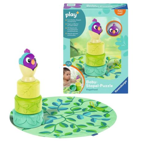 Ravensburger 4857 play+ Baby-Stapel-Puzzle: Vogelnest