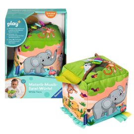 Ravensburger 4859 Play+ Motorik-Musik-Spiel-Würfel: Wilde Tiere, elektronisches Spielzeug, 3 Spielmodi mit über 25 Sou