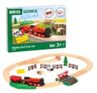 BRIO World - 36029 Rote Lola Bauernhof Zugset | Zugset für Kinder ab 3 Jahren
