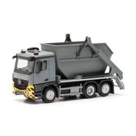 herpa - Mercedes-Benz Arocs M Absetzkipper AK 16, grau gelb