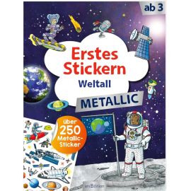 Erstes Stickern Metallic – Weltall