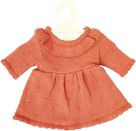 Puppen-Strickkleid aus 100 % Bio-Baumwolle, pfirsich, Gr. 35-45 cm