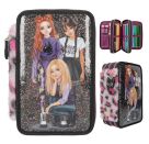 TOPModel 3 Fach Federtasche REBEL KITTY
