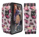 TOPModel 3 Fach Federtasche REBEL KITTY