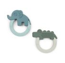 Beißring 2-er Pack Deer friends Grün Blau