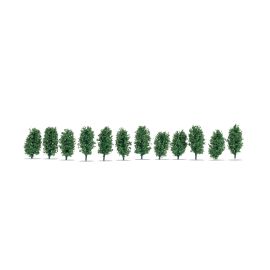 NOCH H0 TT N Thuja-Hecke 3 cm hoch, 12 Stück