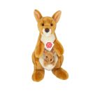 Teddy Hermann Känguru mit Baby, 30 cm