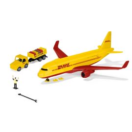 SIKU 1702 DHL Frachtflugzeug mit Zubehör
