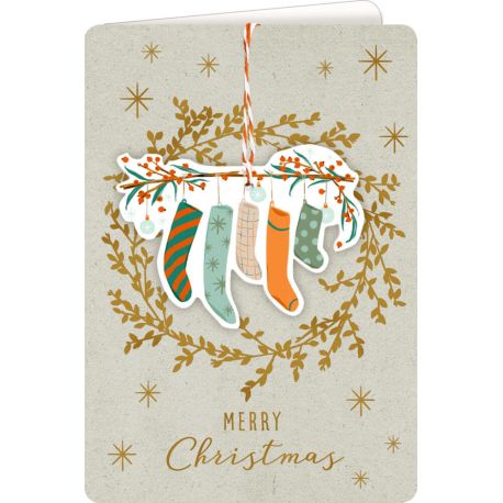 Weihnachtskarte m. Kuvert - Fröhl.Weihnachten (Cozy Christ.)
