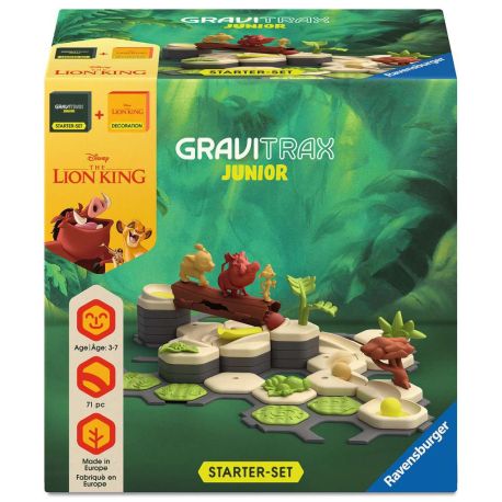 Ravensburger GraviTrax Junior Starter-Set Disney Lion King 73437 - Murmelbahn für Kinder ab 3 Jahren, mit Spielfiguren
