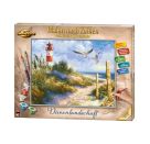 Malen nach Zahlen - Dünenlandschaft mit Leuchtturm
