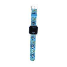 Accutime LED-Kinderuhr Lilo & Stitch (blau), Stitch Digitaluhr mit LED-Anzeige für Uhrzeit und Datum
