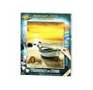 Malen nach Zahlen - Fischerboot am Strand
