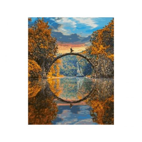 Malen nach Zahlen - Teufelsbrücke am Rakotzsee