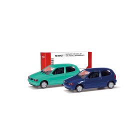 herpa - MiniKit VW Polo 2-Türig, 2er Set, Pistazie   Chagallblau