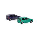 herpa - MiniKit VW Polo 2-Türig, 2er Set, Pistazie   Chagallblau
