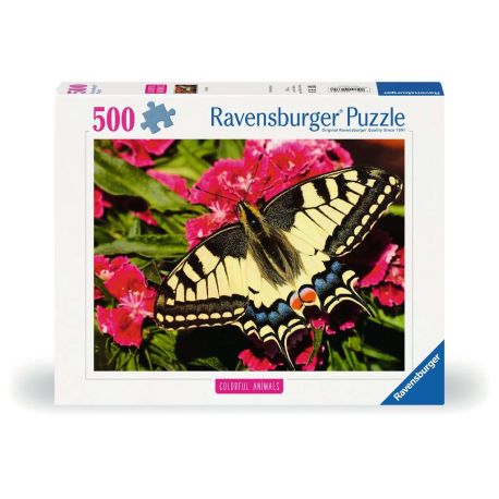 Ravensburger Puzzle 12001335, Colorful Animals - Schmetterling - 500 Teile Puzzle für Erwachsene und Kinder ab 12 Jahr